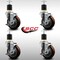 Service Caster 4'' SS Maroon Poly Swivel 1-7/8'' Expanding Stem Caster Set with Brake, 4PK SCC-SSEX20S414-PPUB-MRN-TLB-178-4 - alternate 2